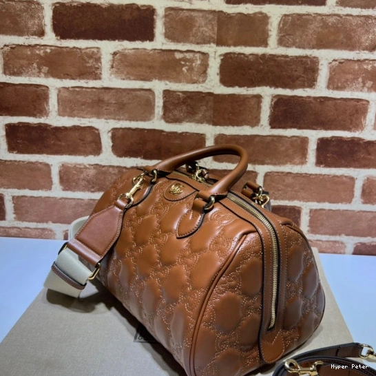 Hyper Peter leather matelassé GUCCI handle GG bag top 0821